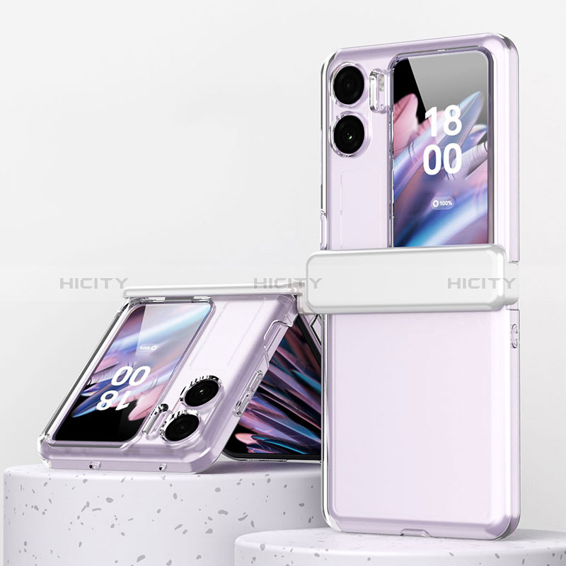 Handyhülle Hülle Hartschalen Kunststoff Schutzhülle Tasche Matt Vorder und Rückseite 360 Grad Ganzkörper ZL6 für Oppo Find N2 Flip 5G Klar Plus