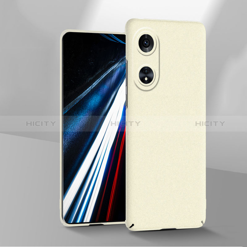 Handyhülle Hülle Hartschalen Kunststoff Schutzhülle Tasche Matt YK1 für Oppo A58 4G Weiß