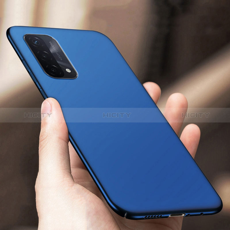 Handyhülle Hülle Hartschalen Kunststoff Schutzhülle Tasche Matt YK1 für Oppo A74 5G Blau