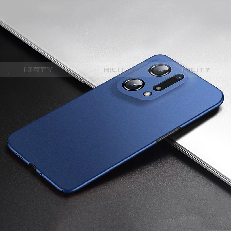 Handyhülle Hülle Hartschalen Kunststoff Schutzhülle Tasche Matt YK1 für Oppo Find X5 Pro 5G Blau