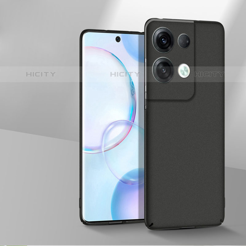 Handyhülle Hülle Hartschalen Kunststoff Schutzhülle Tasche Matt YK1 für Oppo Reno8 Pro 5G Schwarz