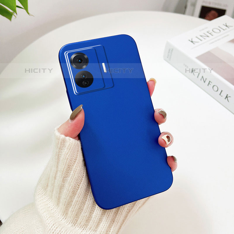 Handyhülle Hülle Hartschalen Kunststoff Schutzhülle Tasche Matt YK1 für Vivo iQOO Z6 Pro 5G Blau