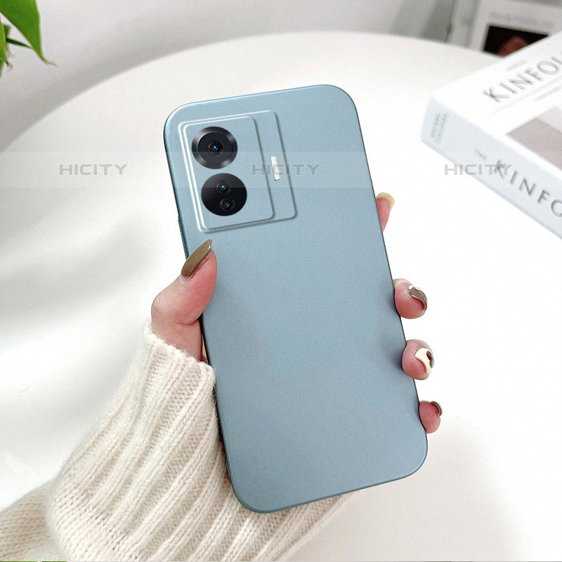 Handyhülle Hülle Hartschalen Kunststoff Schutzhülle Tasche Matt YK1 für Vivo iQOO Z6 Pro 5G Hellblau