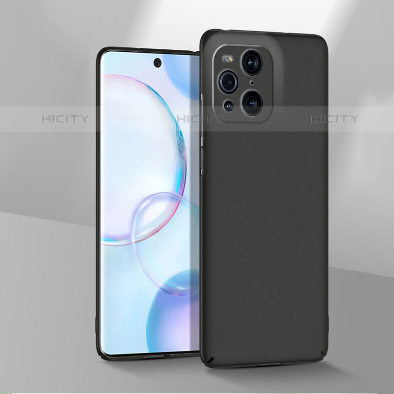 Handyhülle Hülle Hartschalen Kunststoff Schutzhülle Tasche Matt YK2 für Oppo Find X3 Pro 5G Schwarz Plus