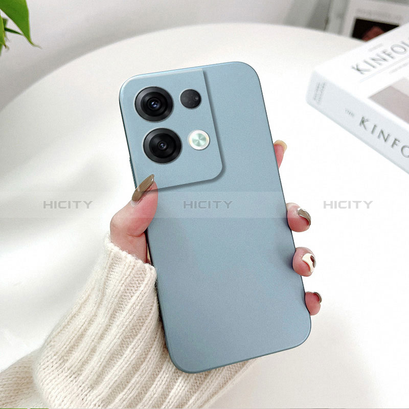 Handyhülle Hülle Hartschalen Kunststoff Schutzhülle Tasche Matt YK2 für Oppo Reno9 Pro+ Plus 5G Hellblau