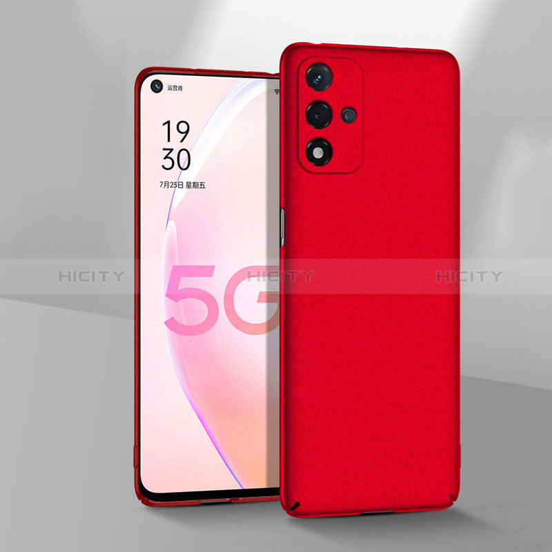 Handyhülle Hülle Hartschalen Kunststoff Schutzhülle Tasche Matt YK3 für Oppo A93s 5G Rot Plus