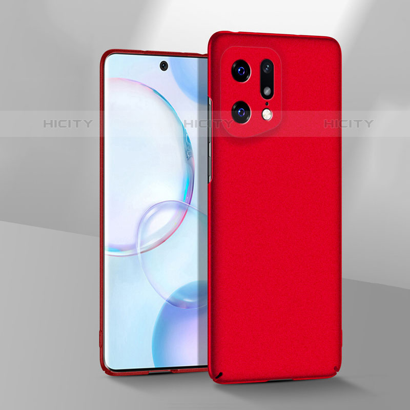 Handyhülle Hülle Hartschalen Kunststoff Schutzhülle Tasche Matt YK3 für Oppo Find X5 Pro 5G Rot