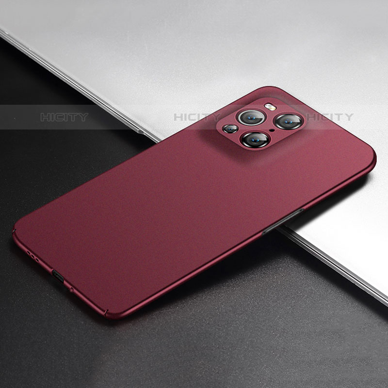Handyhülle Hülle Hartschalen Kunststoff Schutzhülle Tasche Matt YK5 für Oppo Find X3 Pro 5G Rot