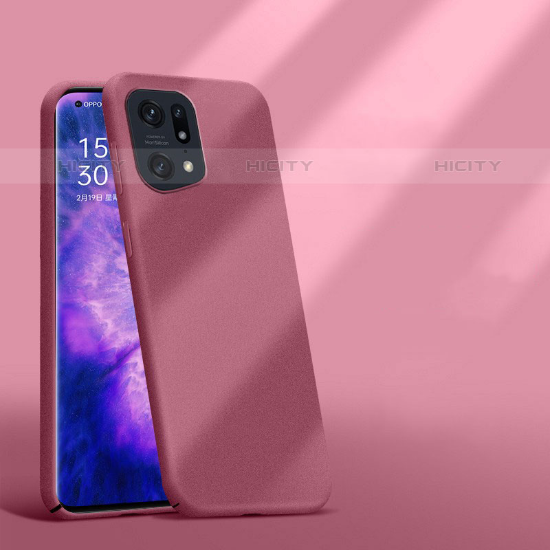 Handyhülle Hülle Hartschalen Kunststoff Schutzhülle Tasche Matt YK5 für Oppo Find X5 Pro 5G Rot Plus