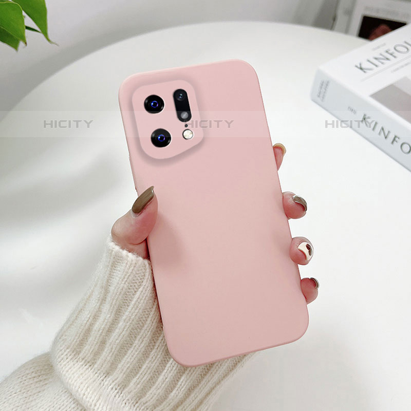 Handyhülle Hülle Hartschalen Kunststoff Schutzhülle Tasche Matt YK6 für Oppo Find X5 Pro 5G Rosa