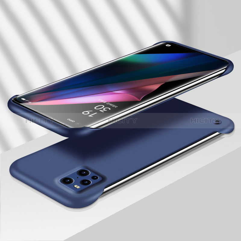 Handyhülle Hülle Hartschalen Kunststoff Schutzhülle Tasche Matt YK7 für Oppo Find X3 5G Blau