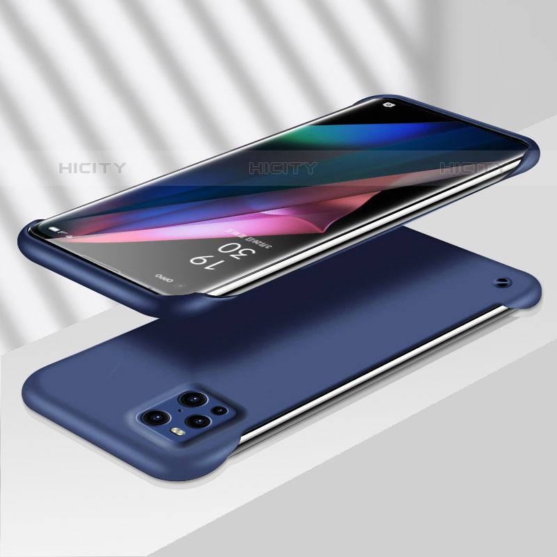 Handyhülle Hülle Hartschalen Kunststoff Schutzhülle Tasche Matt YK7 für Oppo Find X3 Pro 5G Blau Plus