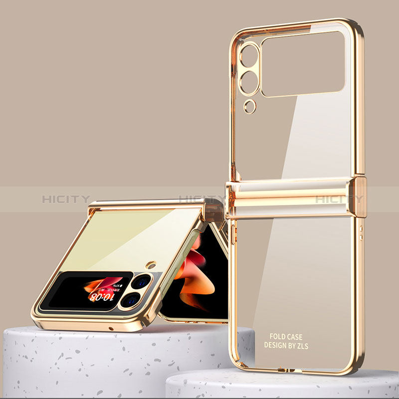 Handyhülle Hülle Hartschalen Kunststoff Schutzhülle Tasche Matt ZL1 für Samsung Galaxy Z Flip3 5G Gold