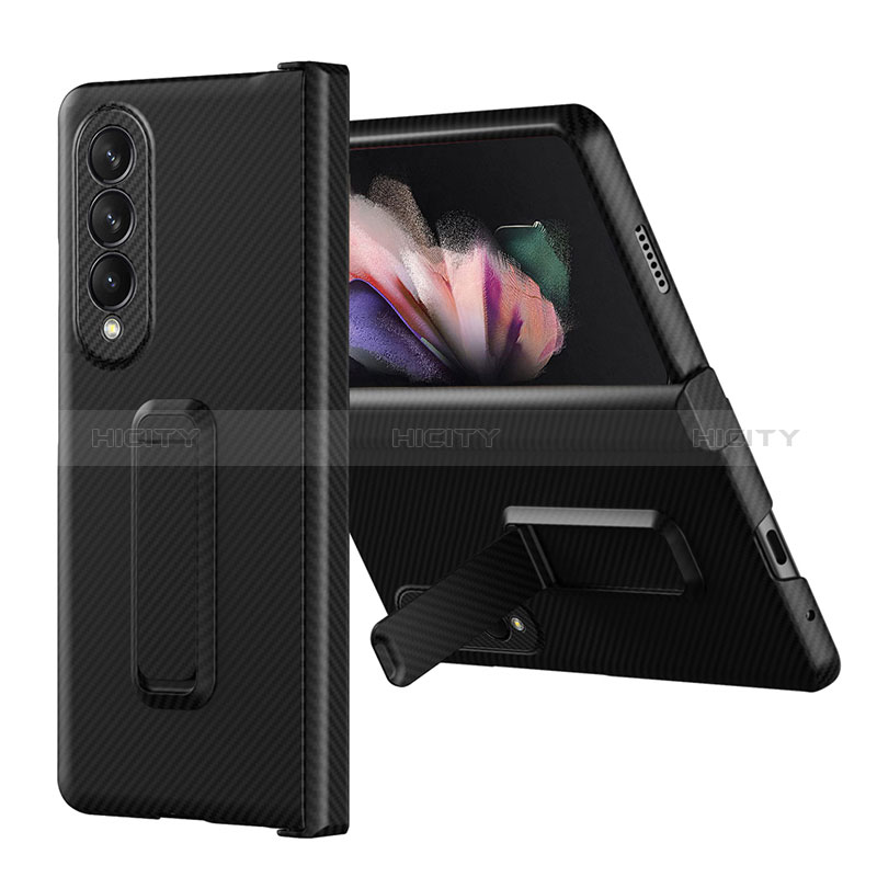 Handyhülle Hülle Hartschalen Kunststoff Schutzhülle Tasche Matt ZL1 für Samsung Galaxy Z Fold3 5G Schwarz