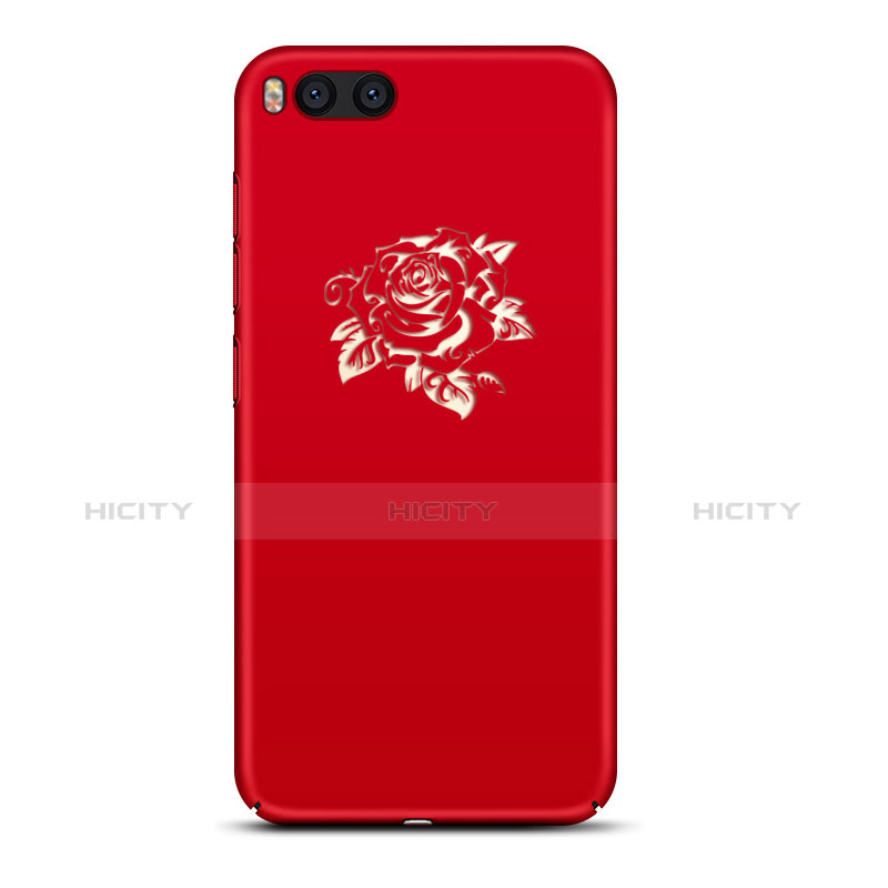 Handyhülle Hülle Kunststoff Schutzhülle Blumen für Xiaomi Mi 6 Rot