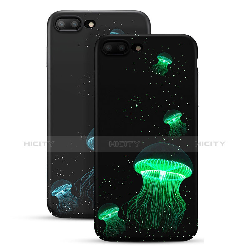 Handyhülle Hülle Kunststoff Schutzhülle Fluorescence für Apple iPhone 7 Plus Schwarz