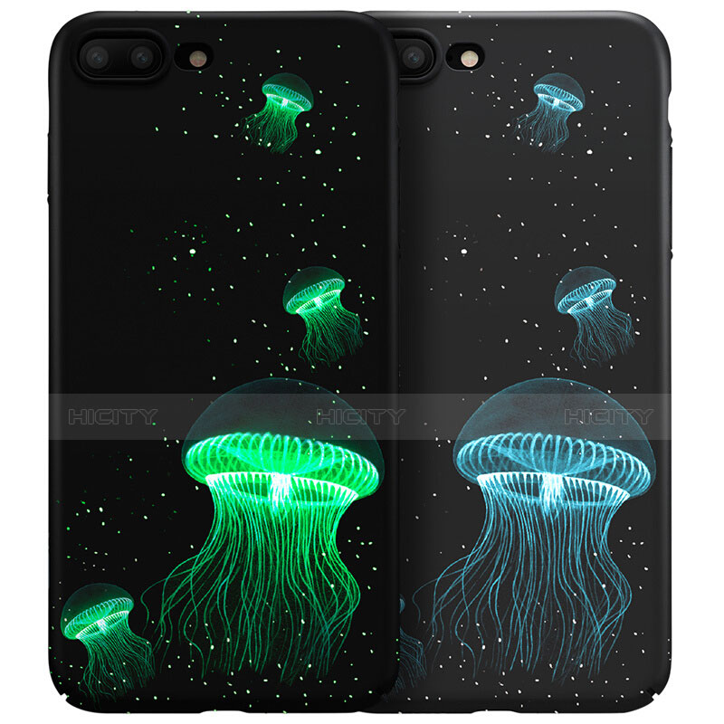 Handyhülle Hülle Kunststoff Schutzhülle Fluorescence für Apple iPhone 7 Plus Schwarz