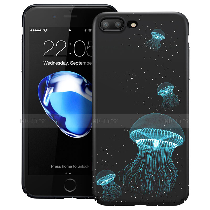 Handyhülle Hülle Kunststoff Schutzhülle Fluorescence für Apple iPhone 7 Plus Schwarz