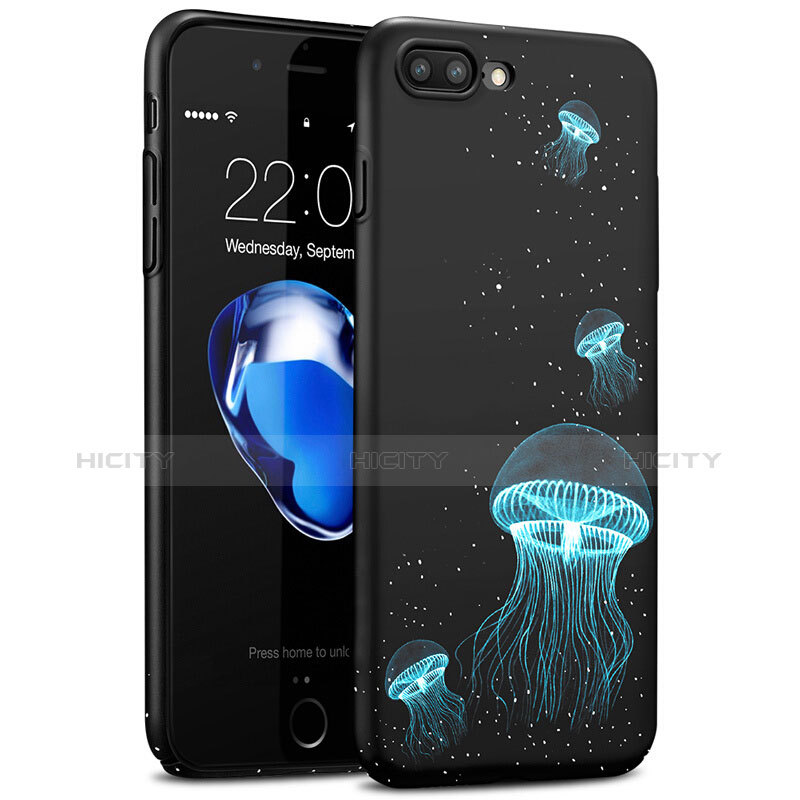 Handyhülle Hülle Kunststoff Schutzhülle Fluorescence für Apple iPhone 7 Plus Schwarz