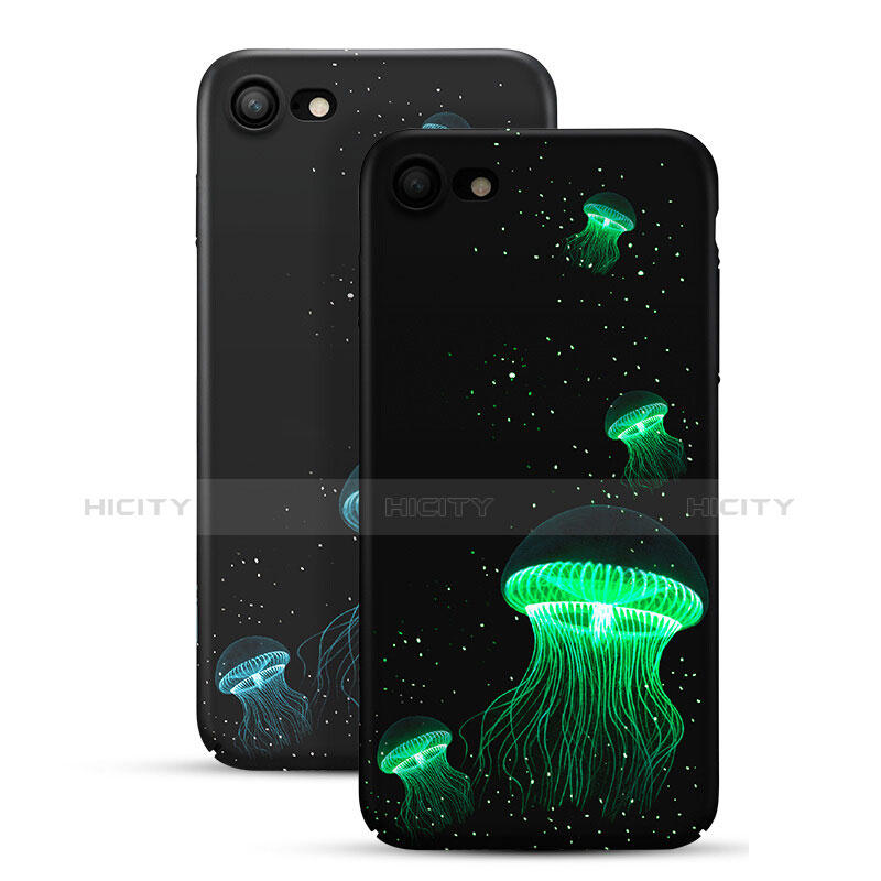 Handyhülle Hülle Kunststoff Schutzhülle Fluorescence für Apple iPhone 7 Schwarz