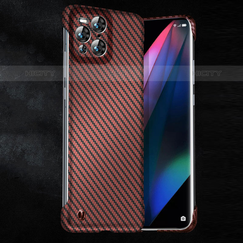 Handyhülle Hülle Kunststoff Schutzhülle Hartschalen Tasche Matt Köper für Oppo Find X3 Pro 5G Rot