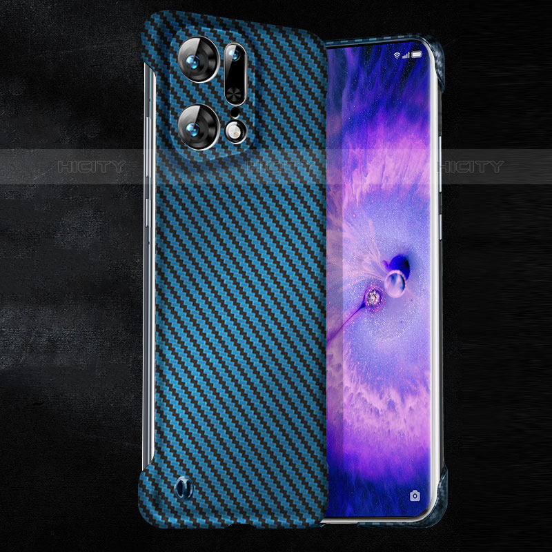 Handyhülle Hülle Kunststoff Schutzhülle Hartschalen Tasche Matt Köper T01 für Oppo Find X5 Pro 5G Blau