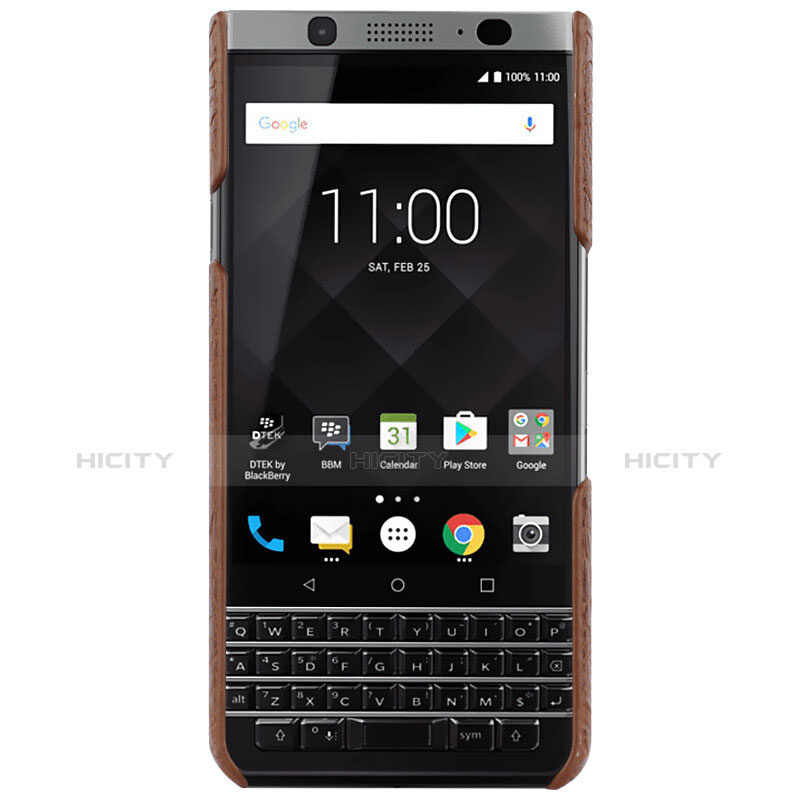 Handyhülle Hülle Kunststoff Schutzhülle Leder für Blackberry KEYone Braun