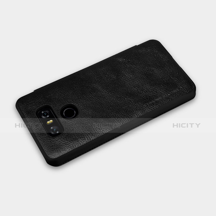 Handyhülle Hülle Kunststoff Schutzhülle Leder für LG G6 Schwarz