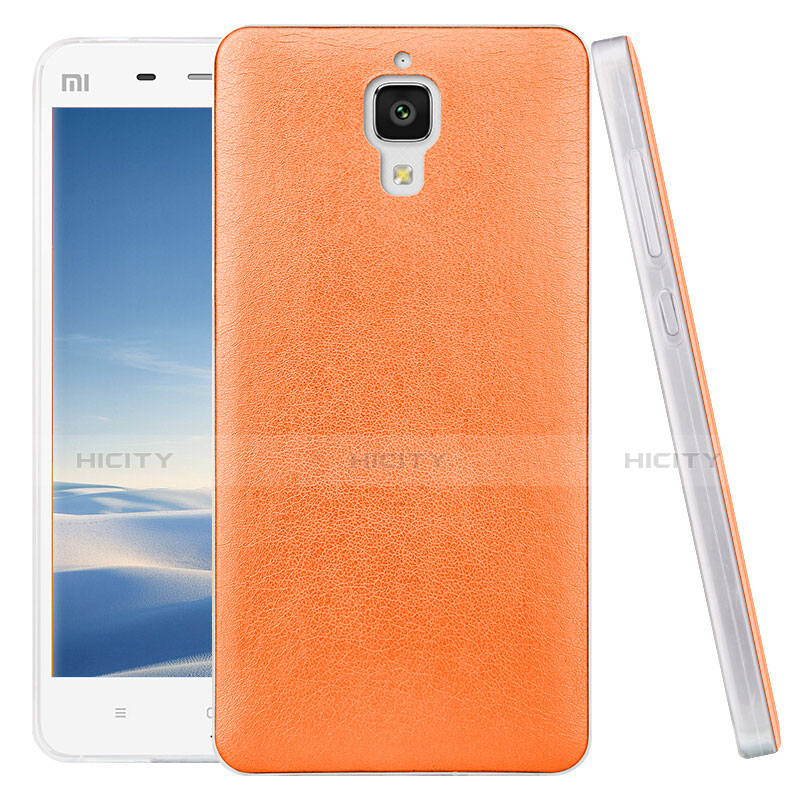 Handyhülle Hülle Kunststoff Schutzhülle Leder für Xiaomi Mi 4 LTE Orange