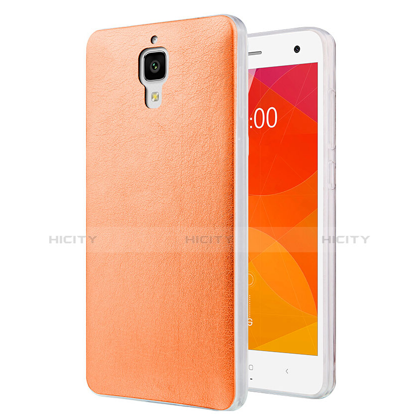 Handyhülle Hülle Kunststoff Schutzhülle Leder für Xiaomi Mi 4 LTE Orange