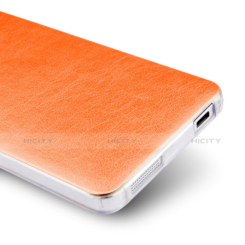 Handyhülle Hülle Kunststoff Schutzhülle Leder für Xiaomi Mi 4 LTE Orange