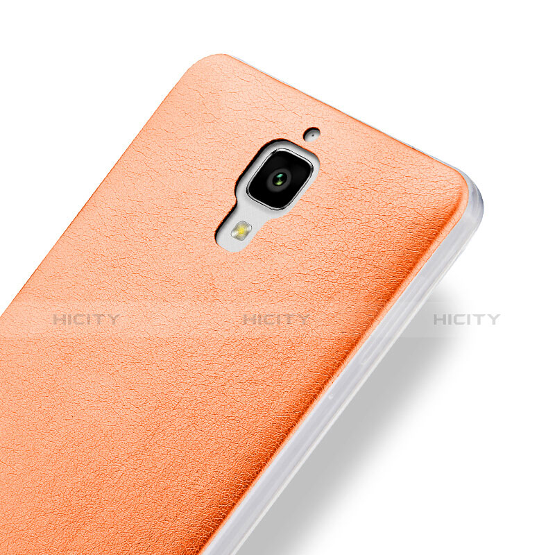 Handyhülle Hülle Kunststoff Schutzhülle Leder für Xiaomi Mi 4 LTE Orange