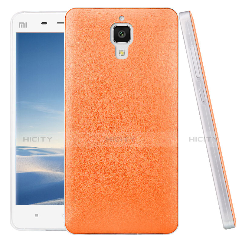 Handyhülle Hülle Kunststoff Schutzhülle Leder für Xiaomi Mi 4 Orange Plus