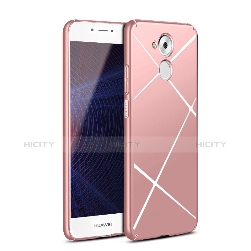 Handyhülle Hülle Kunststoff Schutzhülle Line für Huawei Enjoy 6S Rosegold