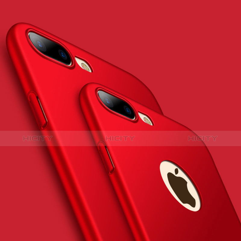 Handyhülle Hülle Kunststoff Schutzhülle Matt C01 für Apple iPhone 7 Plus Rot groß