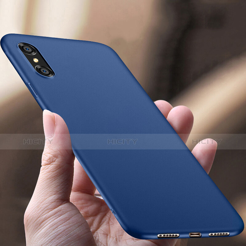 Handyhülle Hülle Kunststoff Schutzhülle Matt für Apple iPhone X Blau