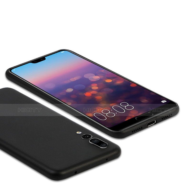 Handyhülle Hülle Kunststoff Schutzhülle Matt für Huawei P20 Pro Schwarz