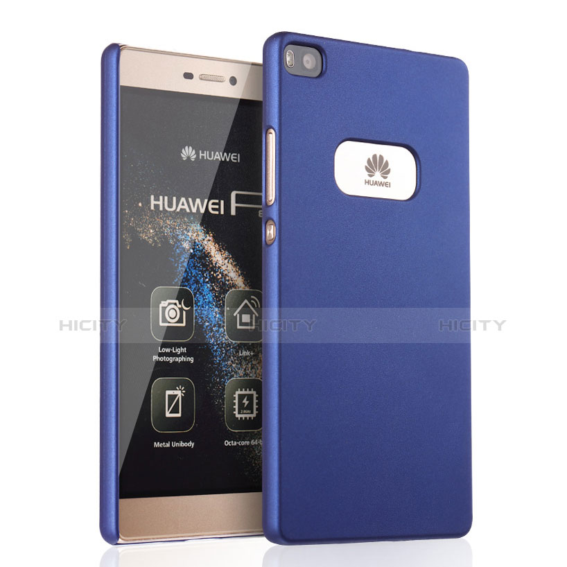 Handyhülle Hülle Kunststoff Schutzhülle Matt für Huawei P8 Blau