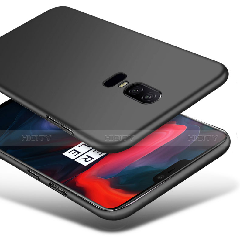 Handyhülle Hülle Kunststoff Schutzhülle Matt für OnePlus 6 Schwarz