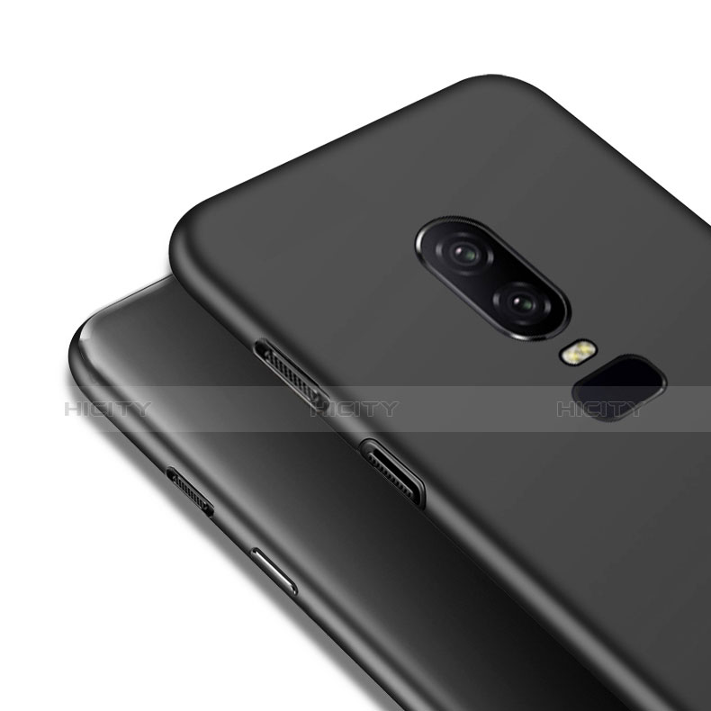 Handyhülle Hülle Kunststoff Schutzhülle Matt für OnePlus 6 Schwarz