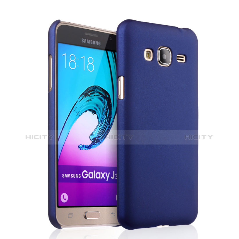 Handyhülle Hülle Kunststoff Schutzhülle Matt für Samsung Galaxy J3 Blau Plus