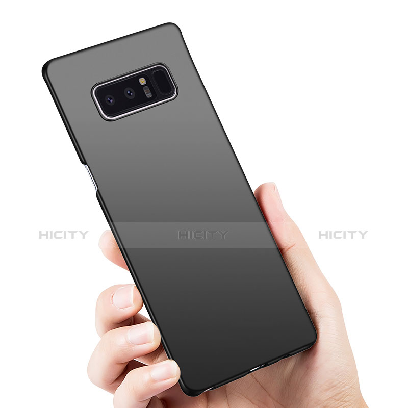 Handyhülle Hülle Kunststoff Schutzhülle Matt für Samsung Galaxy Note 8 Schwarz groß