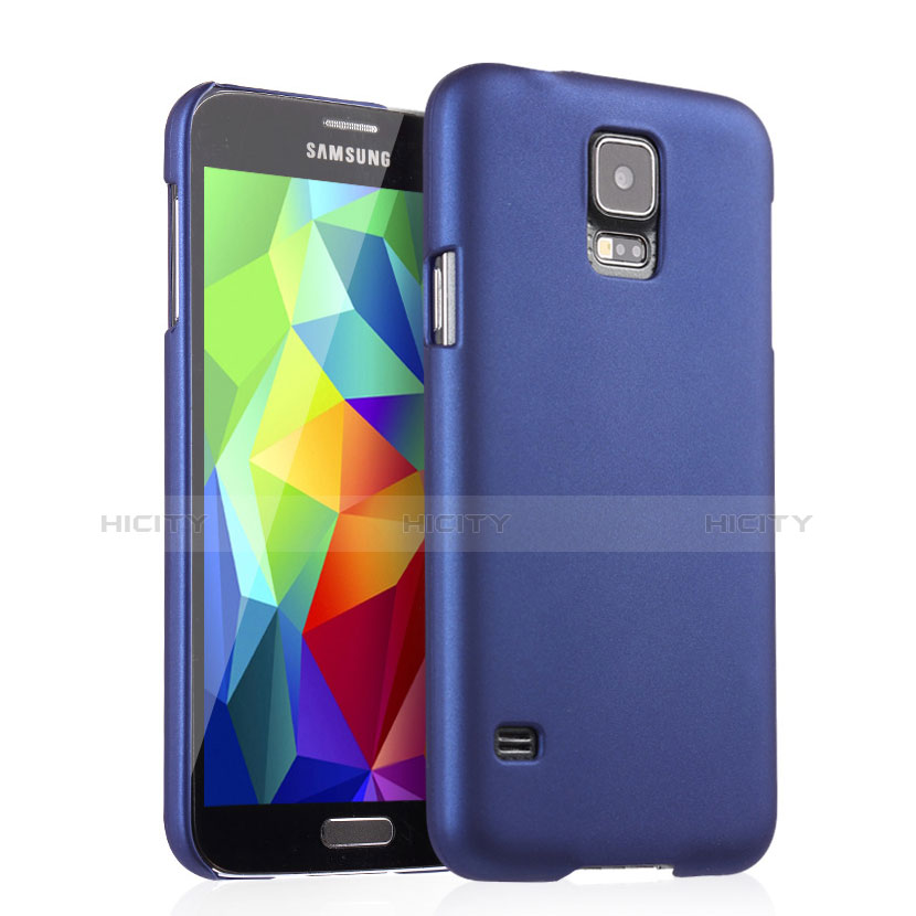 Handyhülle Hülle Kunststoff Schutzhülle Matt für Samsung Galaxy S5 G900F G903F Blau