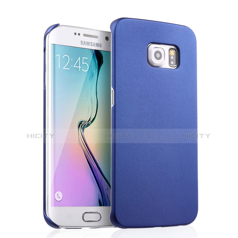 Handyhülle Hülle Kunststoff Schutzhülle Matt für Samsung Galaxy S6 Edge SM-G925 Blau