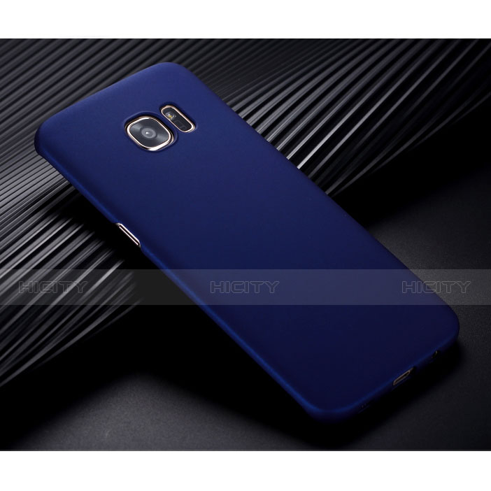 Handyhülle Hülle Kunststoff Schutzhülle Matt für Samsung Galaxy S7 Edge G935F Blau