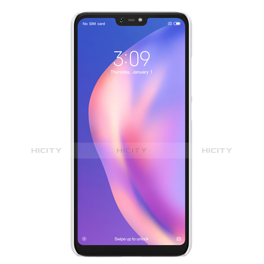 Handyhülle Hülle Kunststoff Schutzhülle Matt für Xiaomi Mi 8 Lite Weiß