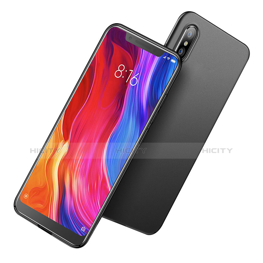 Handyhülle Hülle Kunststoff Schutzhülle Matt für Xiaomi Mi 8 Pro Global Version Schwarz