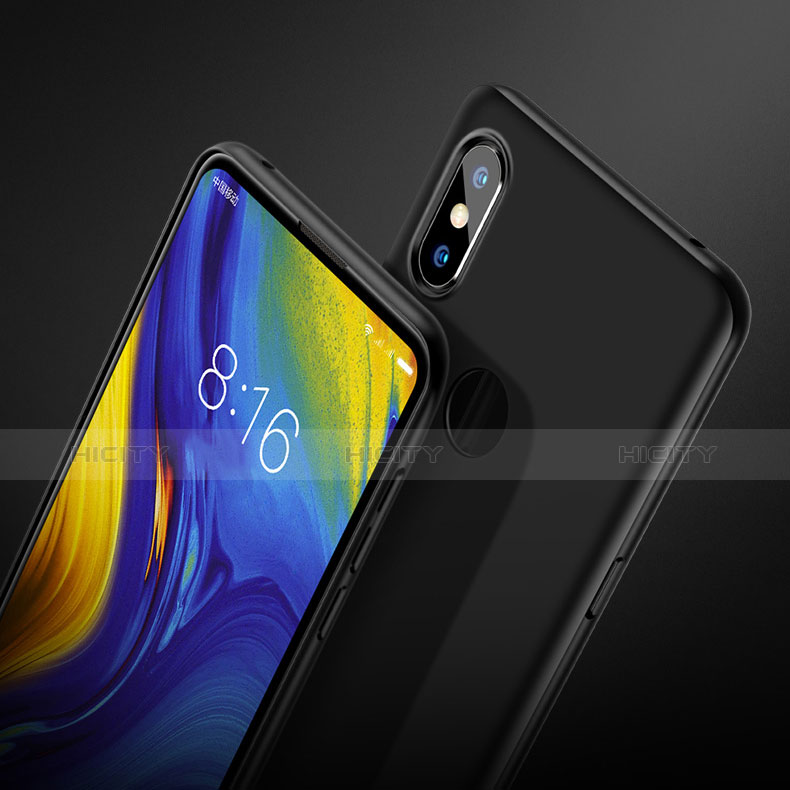 Handyhülle Hülle Kunststoff Schutzhülle Matt für Xiaomi Mi Mix 3 Schwarz groß