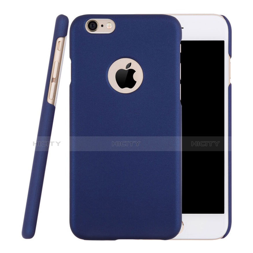 Handyhülle Hülle Kunststoff Schutzhülle Matt Loch für Apple iPhone 6 Plus Blau