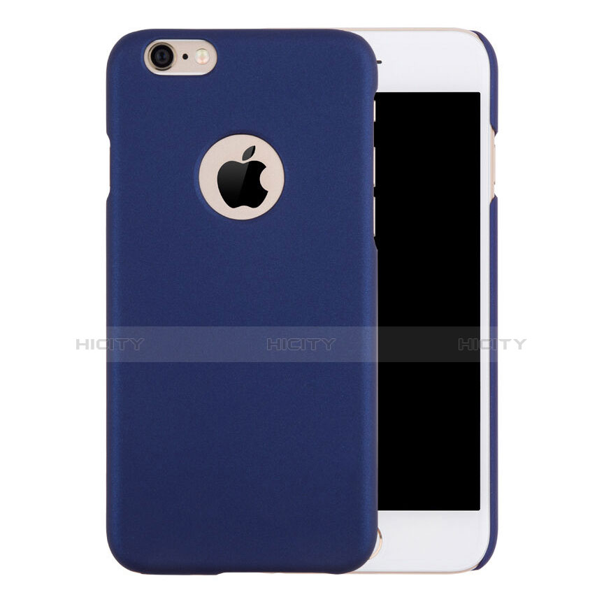 Handyhülle Hülle Kunststoff Schutzhülle Matt Loch für Apple iPhone 6 Plus Blau